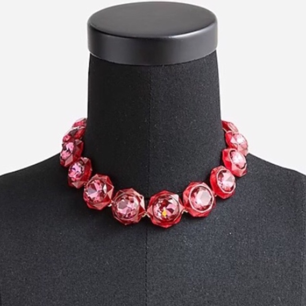 J. CREW Necklace Crystals Gemstones Gorgeous RARE New With Tag - Picture 2 of 10